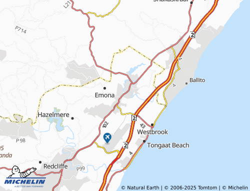 MICHELIN Tongaat Industrial map - ViaMichelin