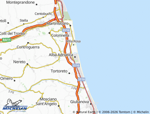 Mapa MICHELIN Alba Adriatica - ViaMichelin
