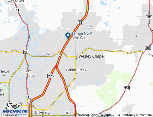 MICHELIN Wesley Chapel map - ViaMichelin