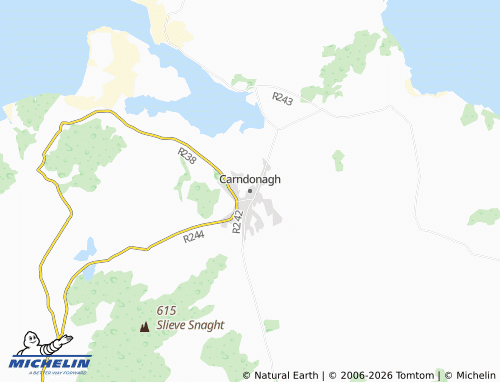 Kaart MICHELIN Carndonagh - ViaMichelin