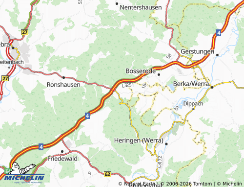 MICHELIN Hönebach map - ViaMichelin