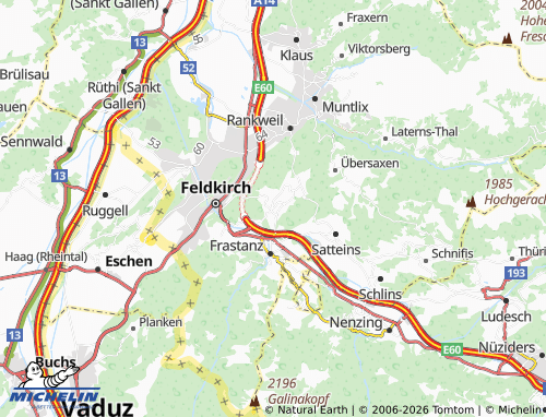 MICHELIN Göfis map - ViaMichelin