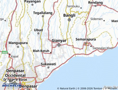 Mappa MICHELIN Gianyar - ViaMichelin