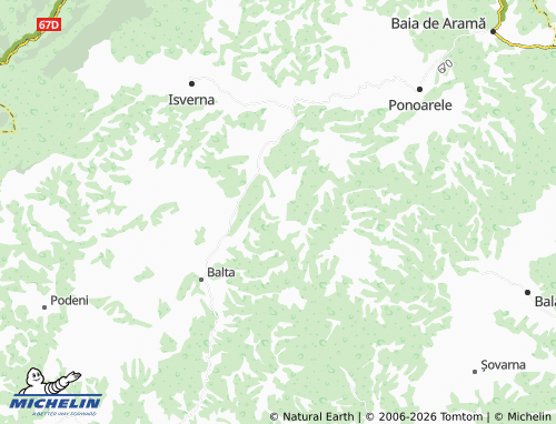 MICHELIN-Landkarte Cerna-Vârf - ViaMichelin
