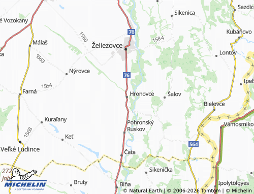 MICHELIN Hronovce map - ViaMichelin