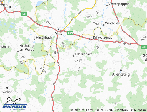 Mapa MICHELIN Echsenbach - ViaMichelin