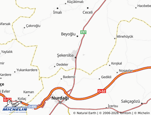 MICHELIN Şekeroba map - ViaMichelin