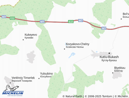 Carte MICHELIN Kozyakovo-Chelny - ViaMichelin