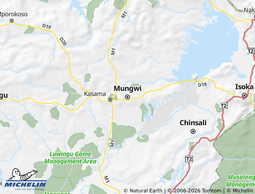 Mapa MICHELIN Mungwi - ViaMichelin