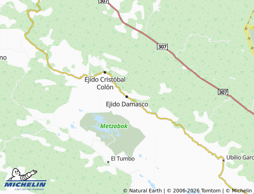 Kaart MICHELIN Ejido Damasco - ViaMichelin