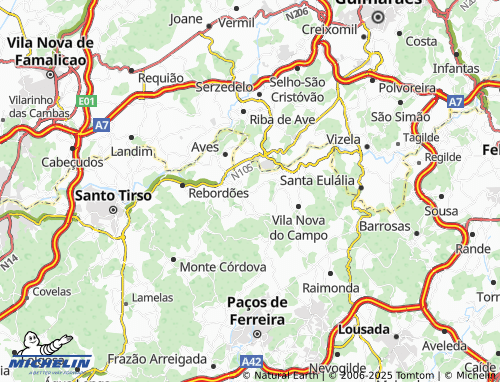 MICHELIN Roriz map - ViaMichelin