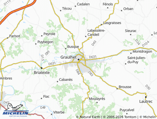 Mappa MICHELIN Graulhet - ViaMichelin