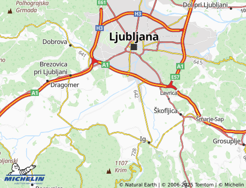 Mappa MICHELIN Črna vas - ViaMichelin