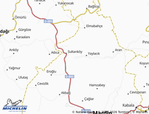 MICHELIN Yayla map - ViaMichelin