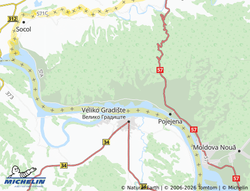 Carte MICHELIN Belobreșca - ViaMichelin