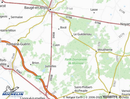 Carte MICHELIN La Lande-Chasles - ViaMichelin