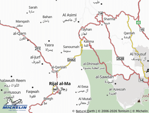 MICHELIN-Landkarte Al Mushabia - ViaMichelin
