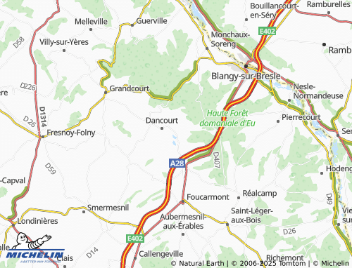 MICHELIN-Landkarte Saint-Riquier-en-Rivière - ViaMichelin