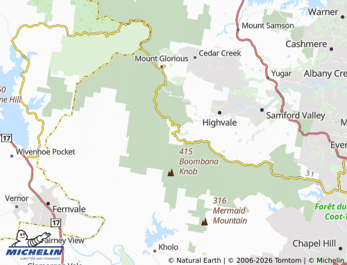 MICHELIN Mount Nebo map - ViaMichelin