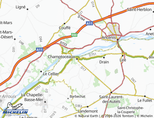 Carte MICHELIN Champtoceaux - ViaMichelin