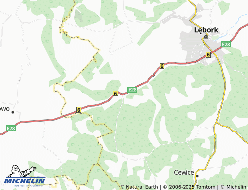 MICHELIN Pogorzelice map - ViaMichelin
