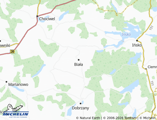 MICHELIN-Landkarte Biała - ViaMichelin