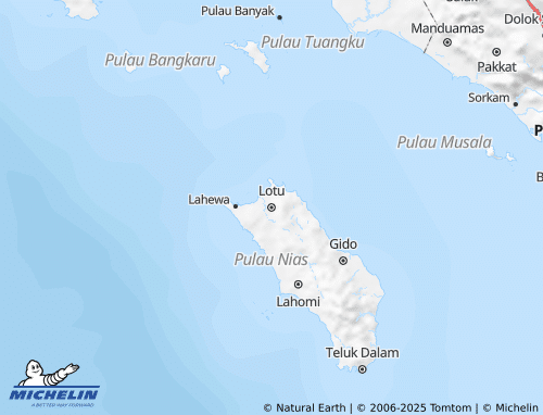 MICHELIN Nias Utara map - ViaMichelin