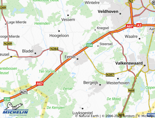 MICHELIN-Landkarte Eersel - ViaMichelin