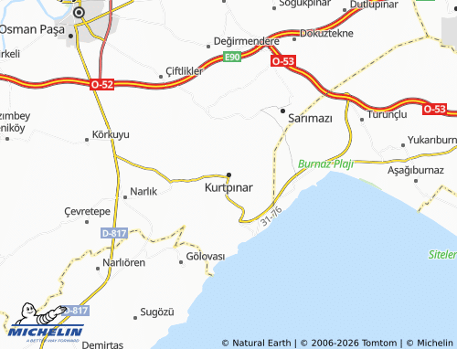 MICHELIN Kurtpınar map - ViaMichelin