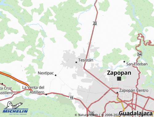 MICHELIN Villas de Tesistán map - ViaMichelin