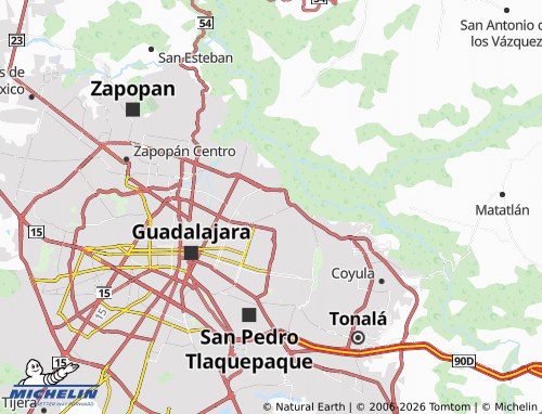 Mappa MICHELIN Guadalajara Oriente - ViaMichelin