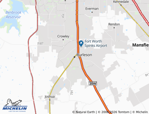 Mapa MICHELIN Burleson - ViaMichelin