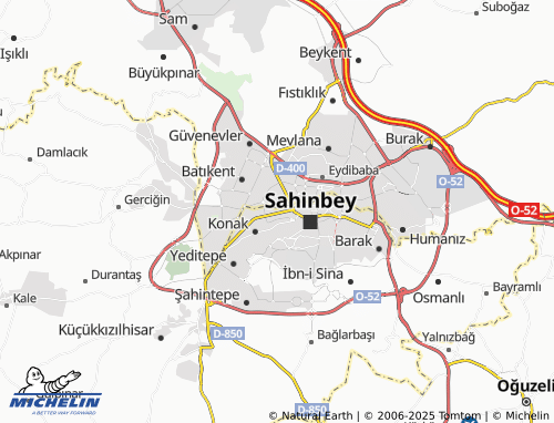 MICHELIN Öğretmenevleri map - ViaMichelin