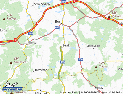 Mappa MICHELIN Stráž - ViaMichelin