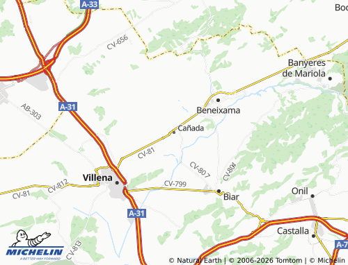 Kaart MICHELIN Cañada - ViaMichelin