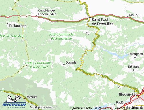 MICHELIN Prats-de-Sournia map - ViaMichelin