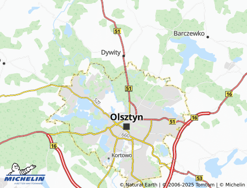 MICHELIN Wojska Polskiego map - ViaMichelin