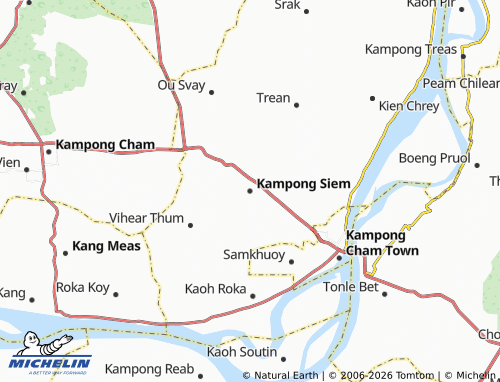 Mapa MICHELIN Kampong Siem - ViaMichelin