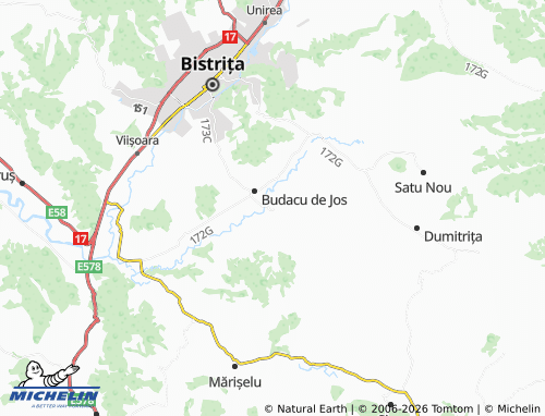 MICHELIN Buduș map - ViaMichelin