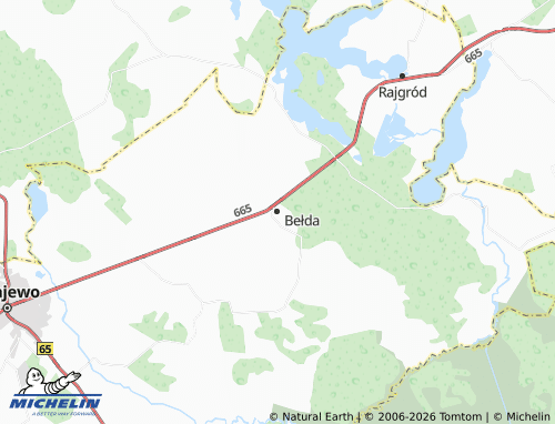 MICHELIN Bełda map - ViaMichelin