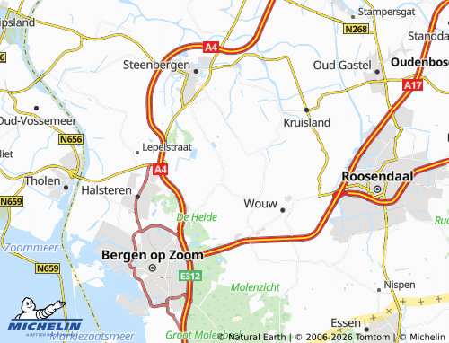 MICHELIN Moerstraten map - ViaMichelin