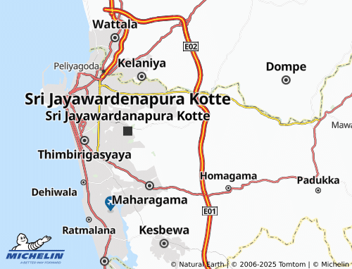 MICHELIN Pothuarawa map - ViaMichelin