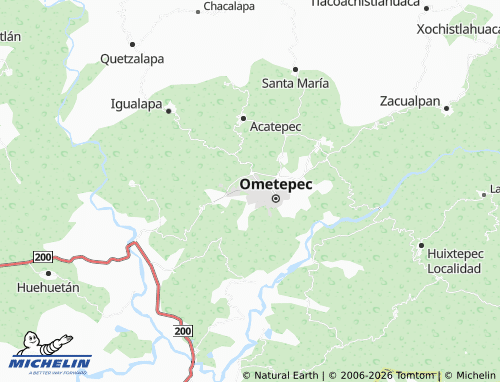 MICHELIN Campo Aéreo de Ometepec map - ViaMichelin