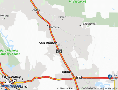 Mapa MICHELIN San Ramon - ViaMichelin