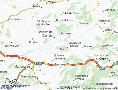 MICHELIN-Landkarte São Romão - ViaMichelin