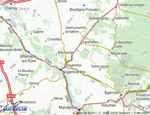 Mapa MICHELIN Le Coudray - ViaMichelin