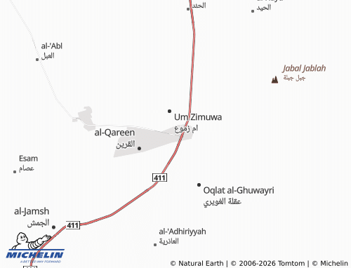 MICHELIN-Landkarte Ayn al-Barahah - ViaMichelin