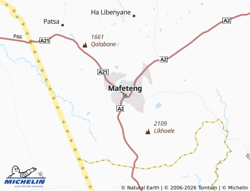 Carte MICHELIN Mafeteng - ViaMichelin