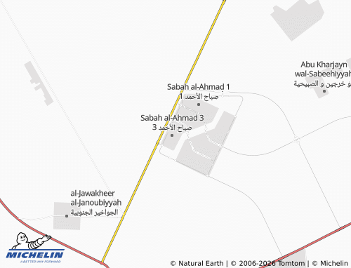 MICHELIN Sabah Al Ahmad 3 Block 5 map - ViaMichelin