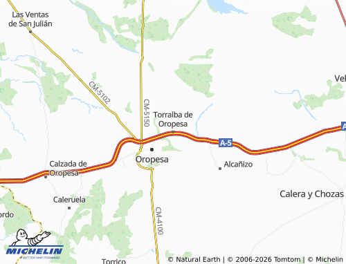 MICHELIN Torralba de Oropesa map - ViaMichelin